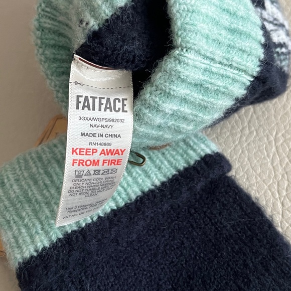 NWT - Fat Face Women’s Snowflake Wool Blended Gloves - Picture 5 of 6